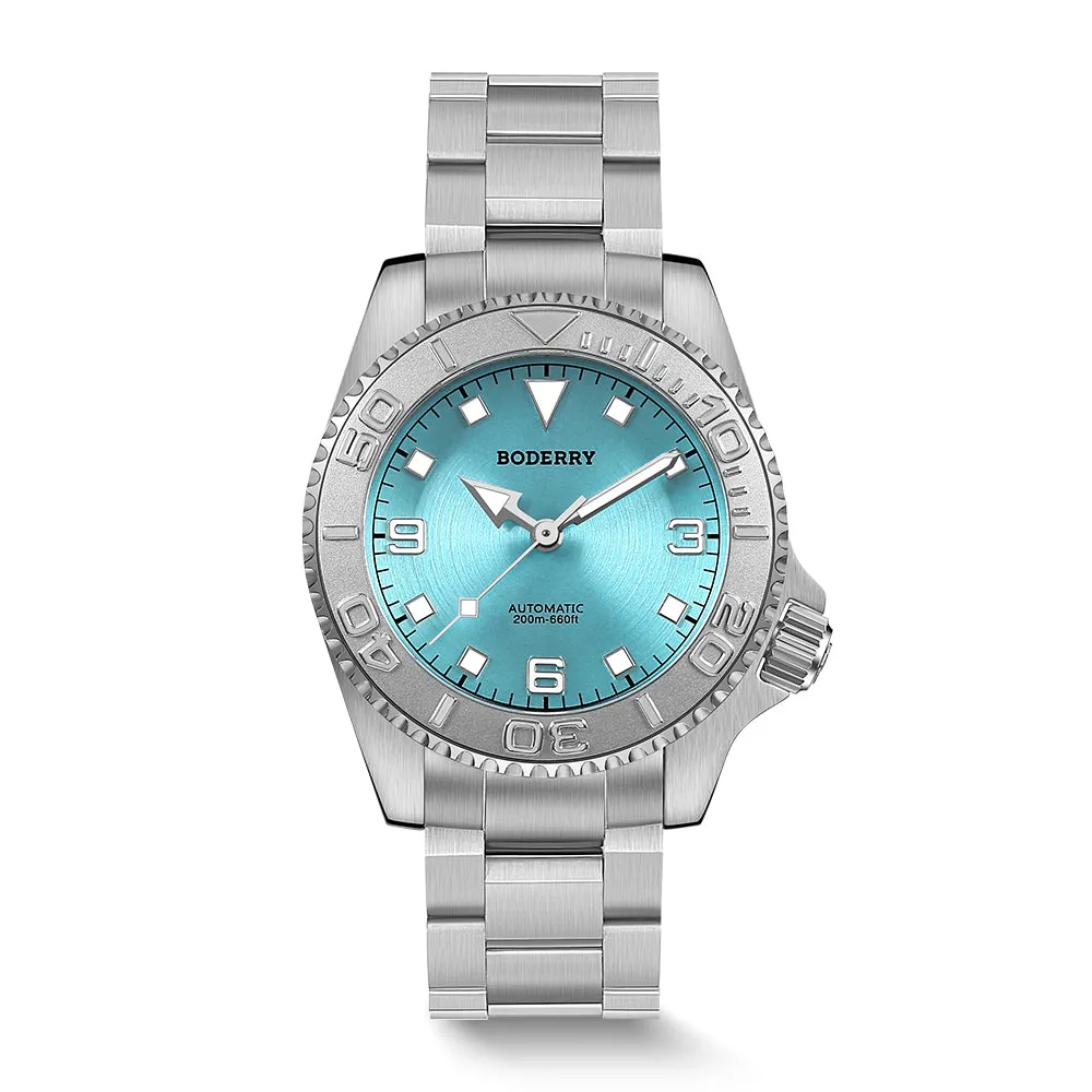 ADMIRAL 3-Hand No-Date - 200M Waterproof Titanium Automatic Diver Watch | Glacier Blue