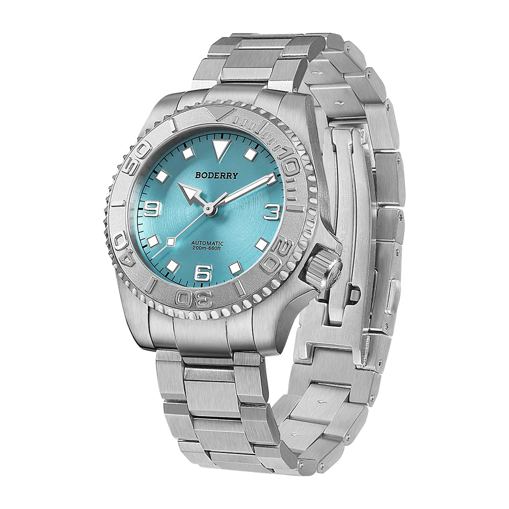 ADMIRAL 3-Hand No-Date - 200M Waterproof Titanium Automatic Diver Watch | Glacier Blue