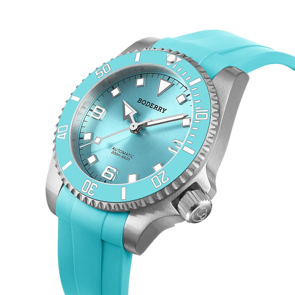 ADMIRAL 3-Hand No-Date - 200M Waterproof Titanium Automatic Diver Watch | Glacier Blue(Ceramic Bezel)