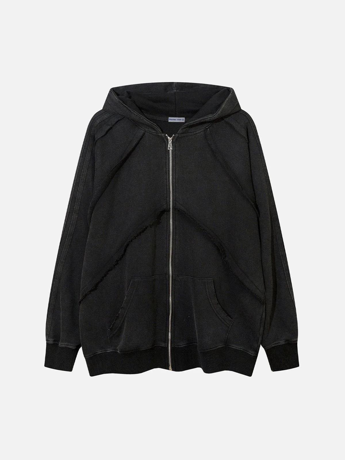 Aelfric Eden Washed Patchwork ZIP UP Hoodie