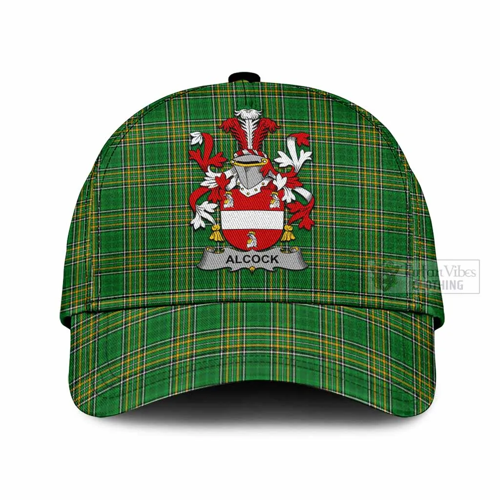 Alcock Irish Clan Tartan Classic Cap with Coat of Arms