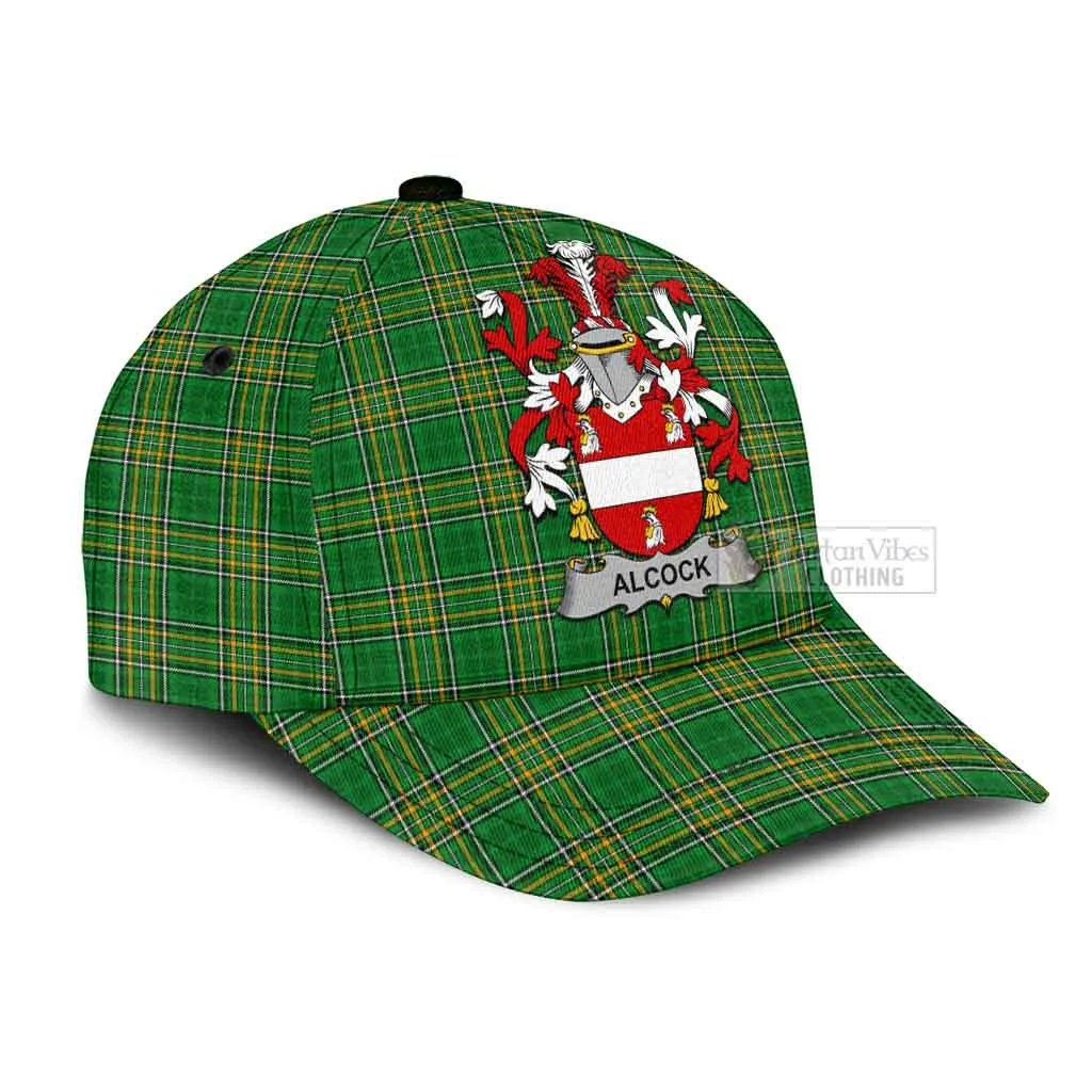 Alcock Irish Clan Tartan Classic Cap with Coat of Arms