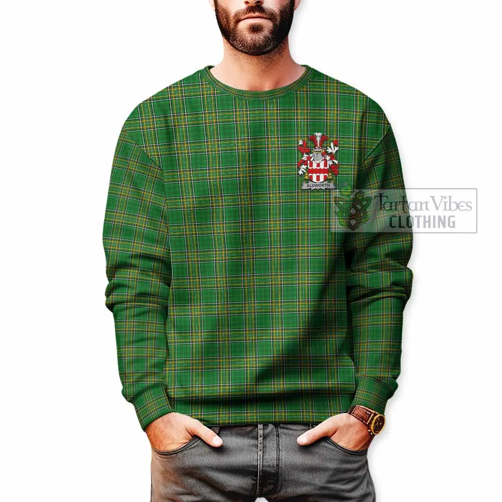 Aldworth Irish Clan Tartan Sweatshirt with Coat of Arms