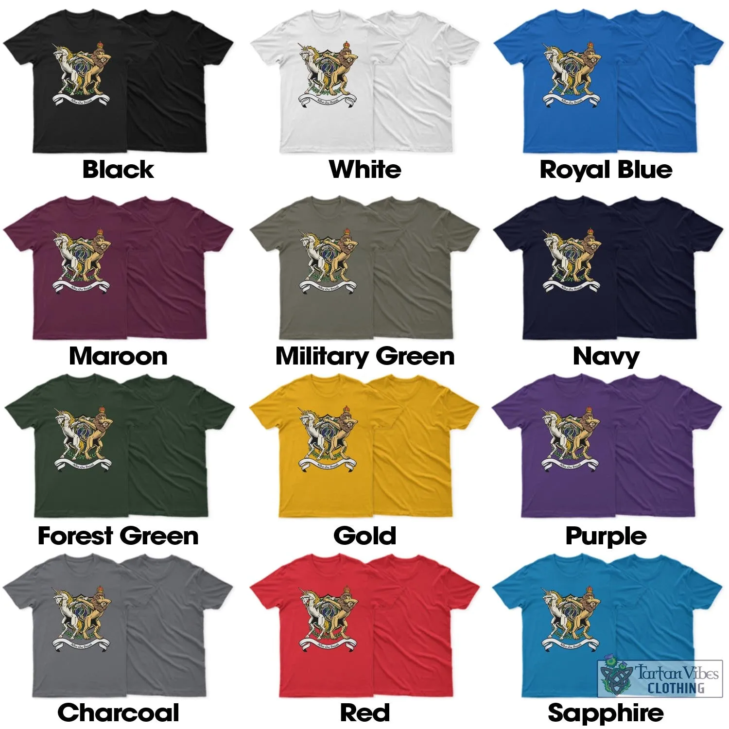 Alexander Family Crest Cotton Men's T-Shirt with Scotland Royal Coat Of Arm Funny Style