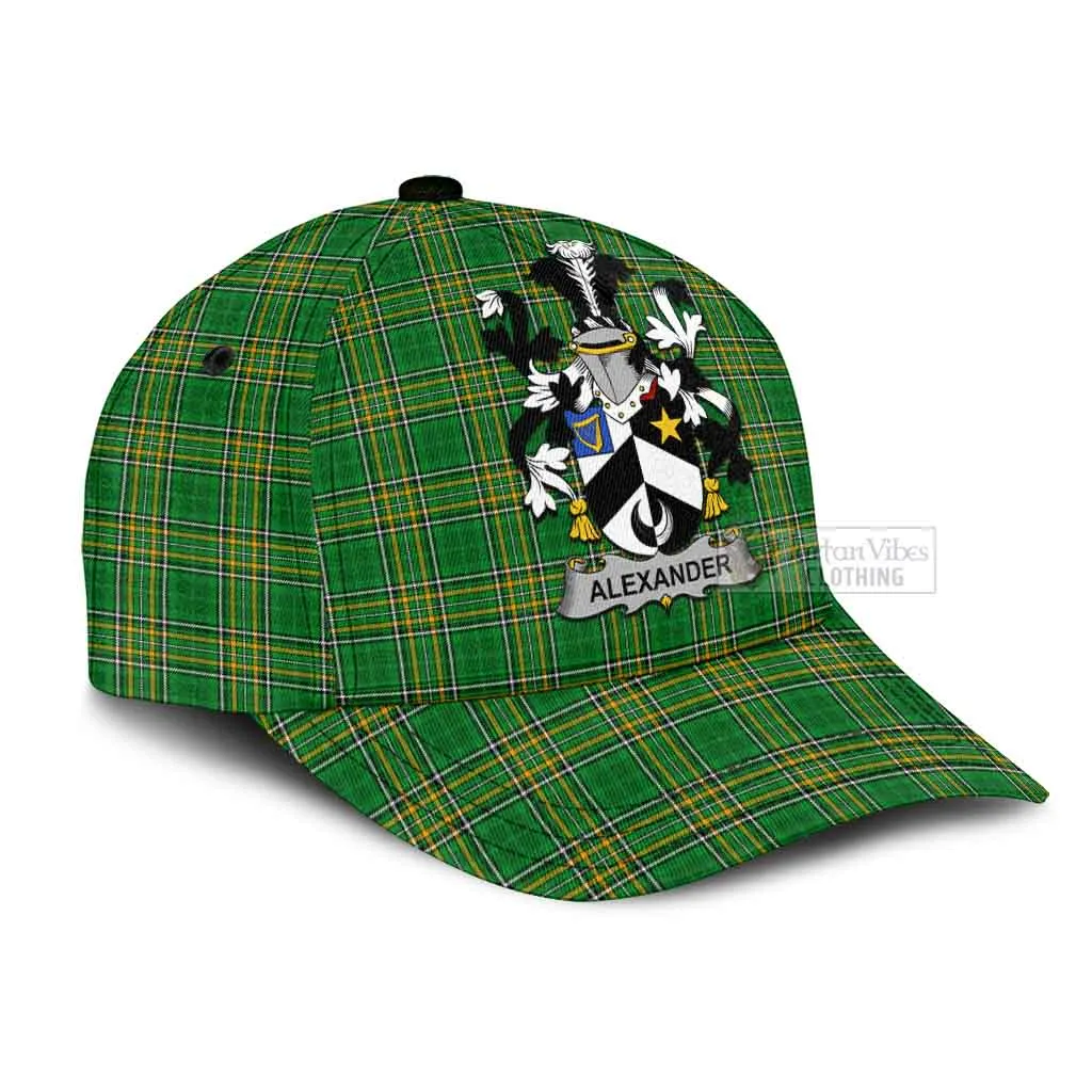 Alexander Irish Clan Tartan Classic Cap with Coat of Arms