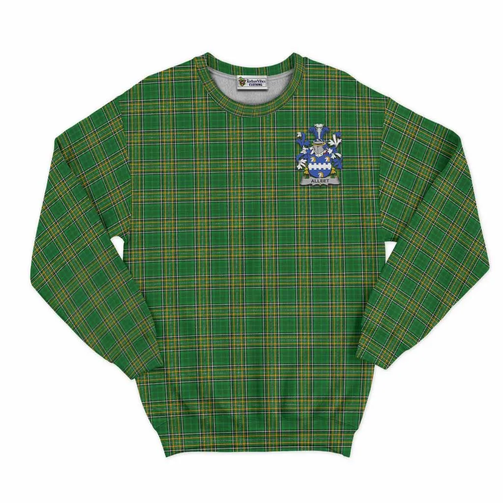 Alleet Irish Clan Tartan Sweatshirt with Coat of Arms