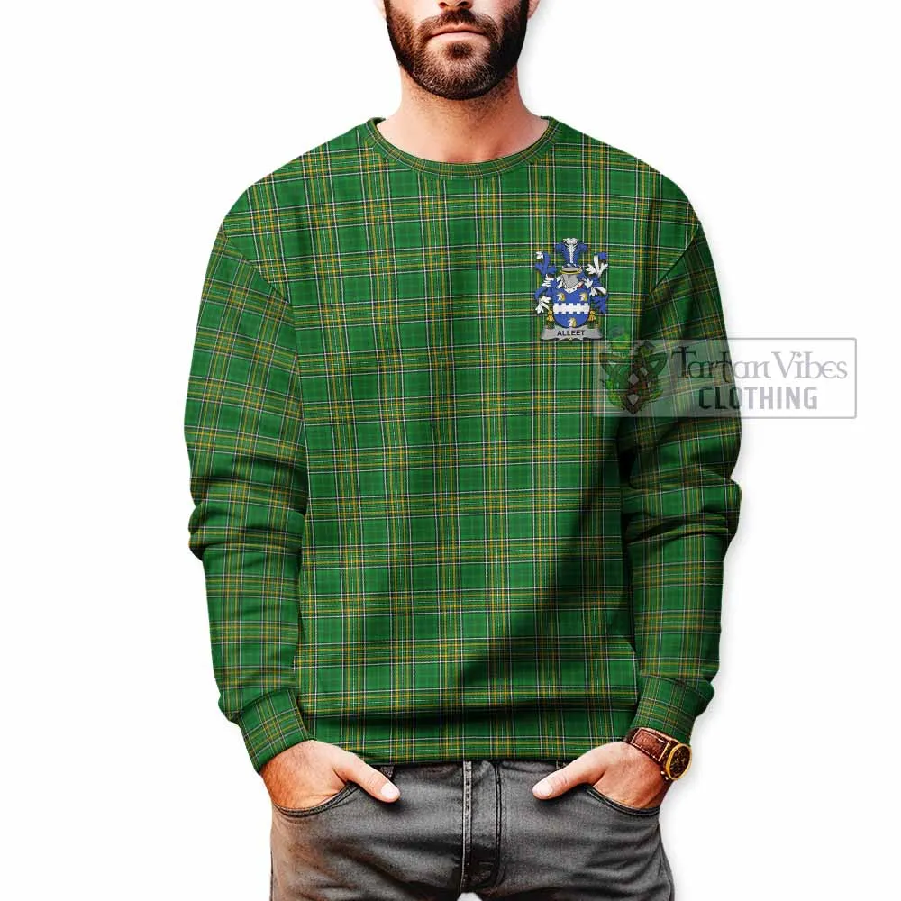 Alleet Irish Clan Tartan Sweatshirt with Coat of Arms