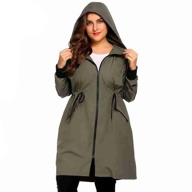 ANALUKE Lightweight Waterproof Long Large Rain Coat