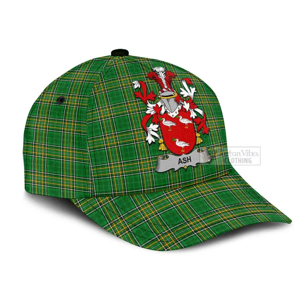 Ash Irish Clan Tartan Classic Cap with Coat of Arms