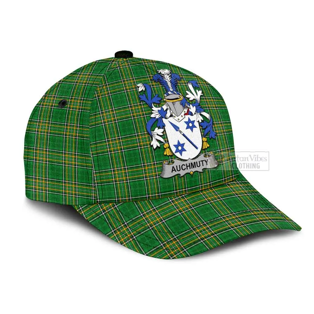 Auchmuty Irish Clan Tartan Classic Cap with Coat of Arms