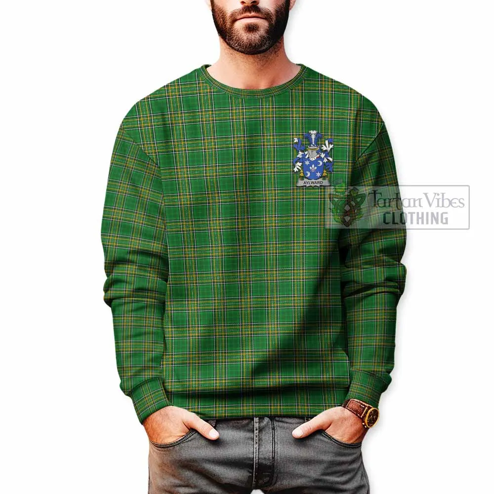 Aylward Irish Clan Tartan Sweatshirt with Coat of Arms