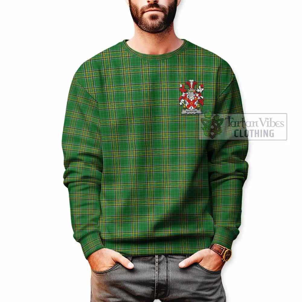 Barron Irish Clan Tartan Sweatshirt with Coat of Arms