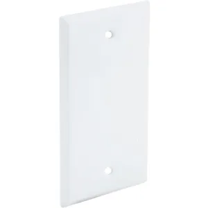 Bell Single Gang Rectangular Die-Cast Metal White Blank Outdoor Box Cover, Carded