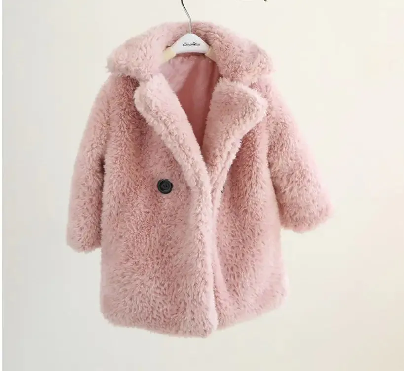 Big Kids Faux Fur Coat