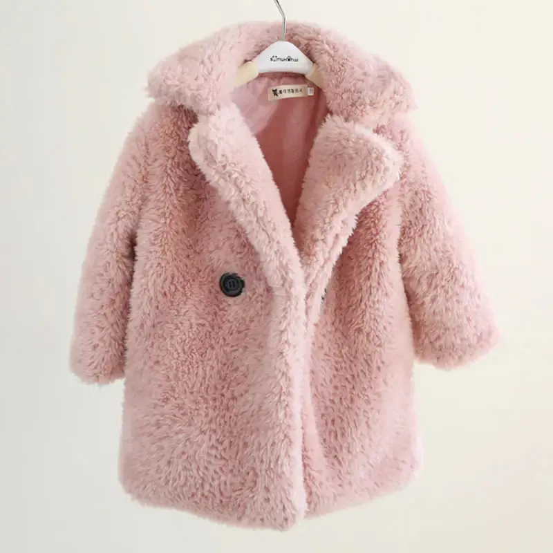 Big Kids Faux Fur Coat