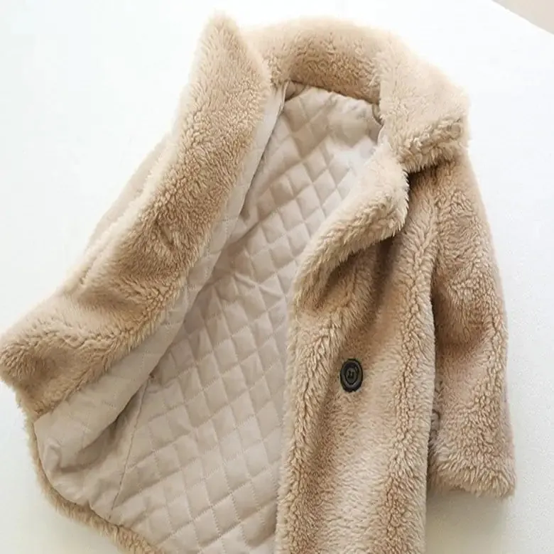 Big Kids Faux Fur Coat