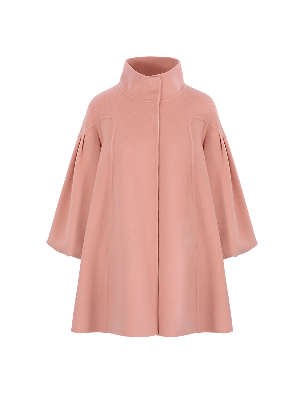 BORA AKSU Retro Oversized Lantern Sleeve Bow Cape Coat