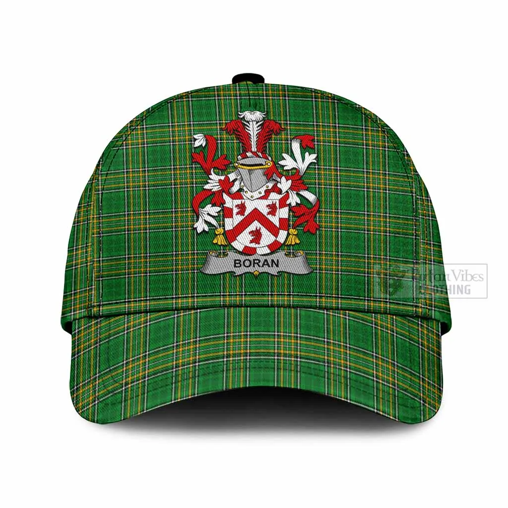 Boran Irish Clan Tartan Classic Cap with Coat of Arms