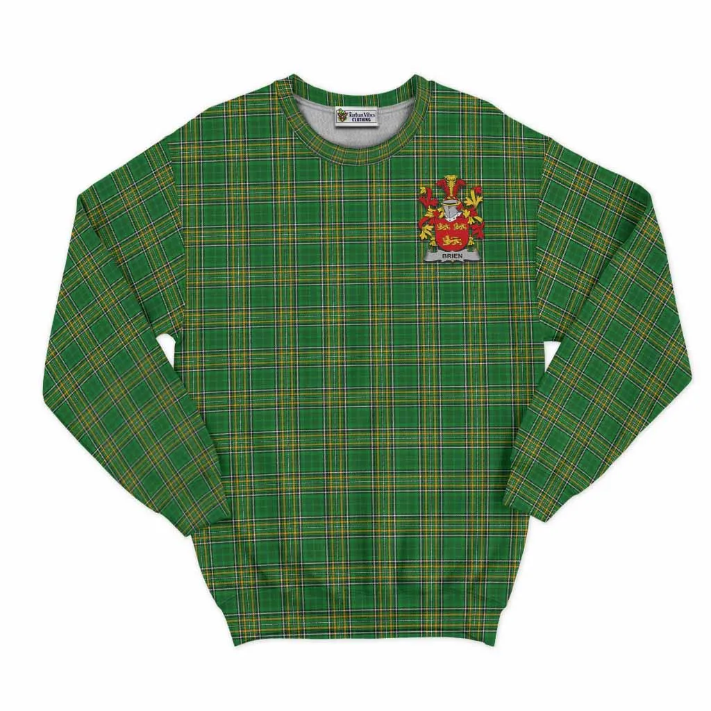 Brien Irish Clan Tartan Sweatshirt with Coat of Arms