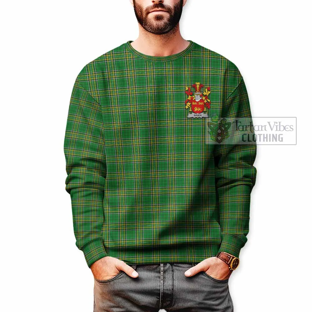 Brien Irish Clan Tartan Sweatshirt with Coat of Arms