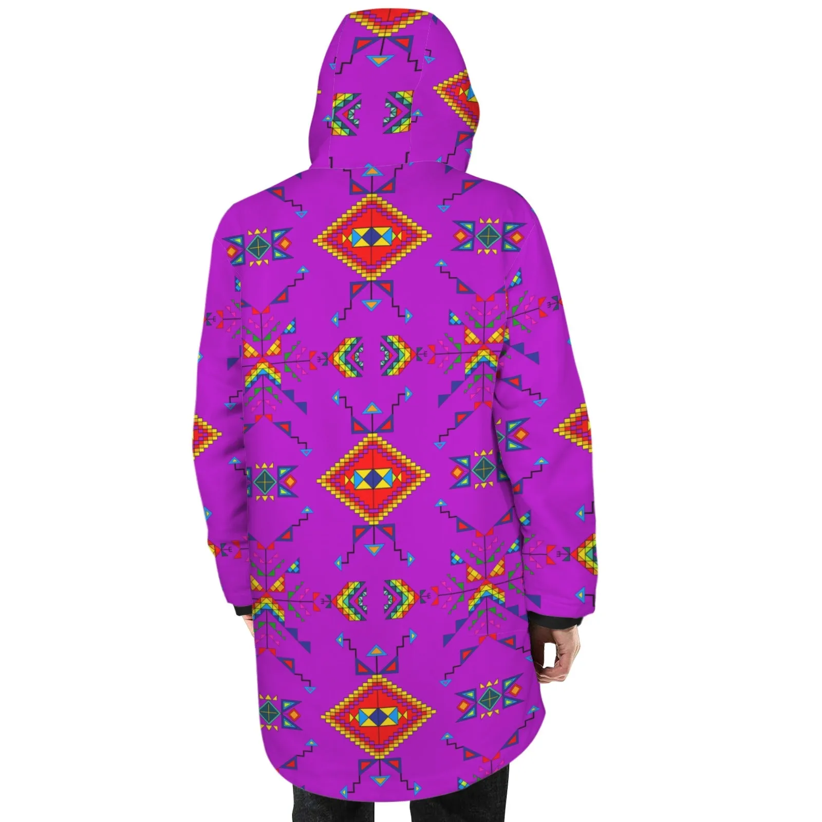 Buffalo Jump Purple Unisex Sherpa Lined Hooded Coat