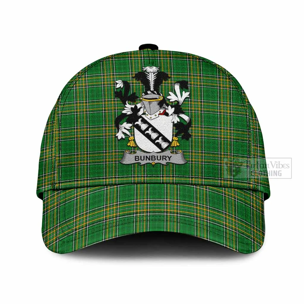 Bunbury Irish Clan Tartan Classic Cap with Coat of Arms