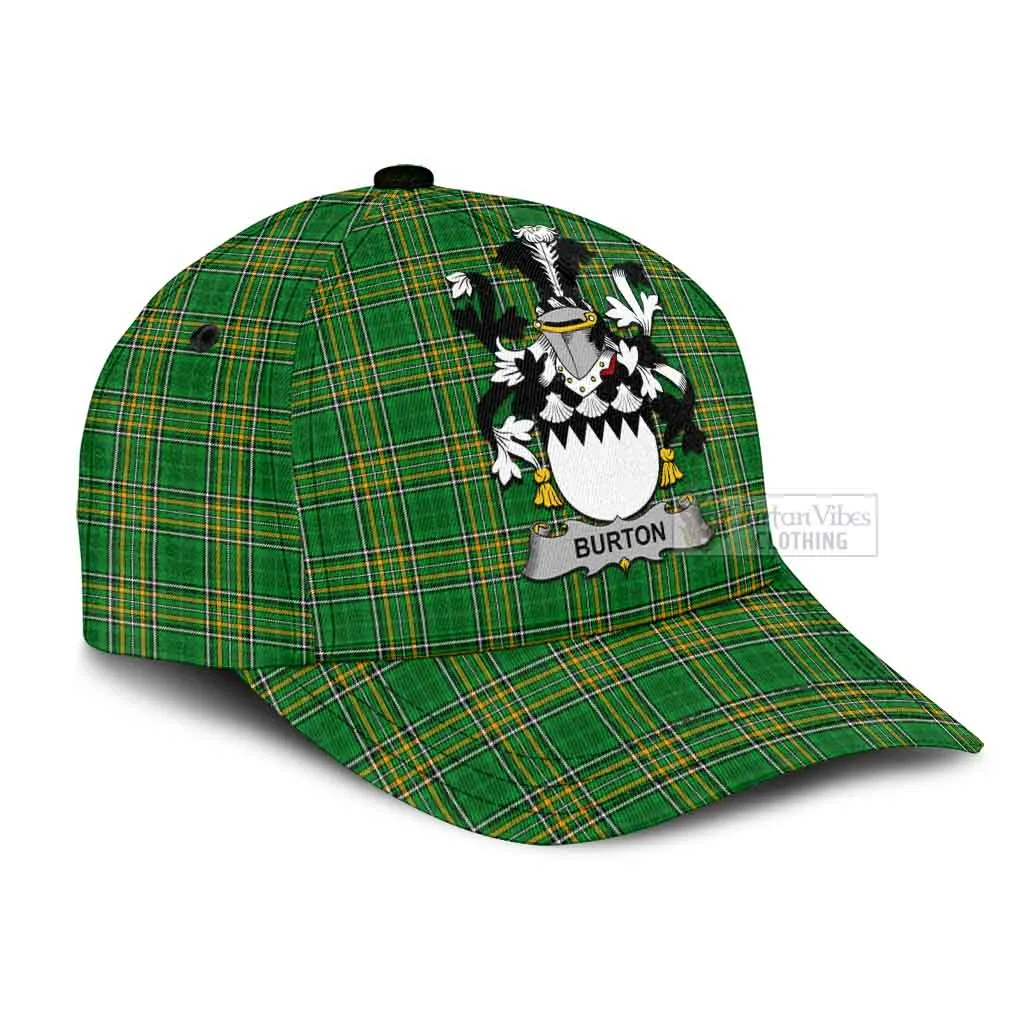 Burton Irish Clan Tartan Classic Cap with Coat of Arms