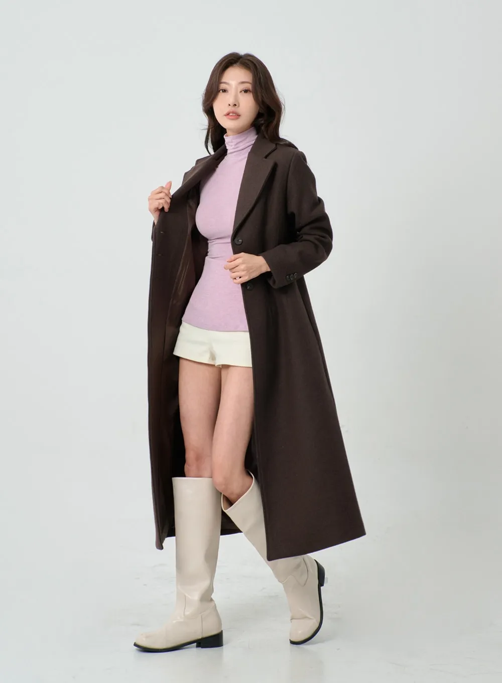 Button Long Coat IO31