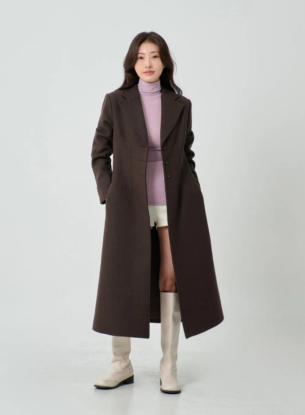 Button Long Coat IO31