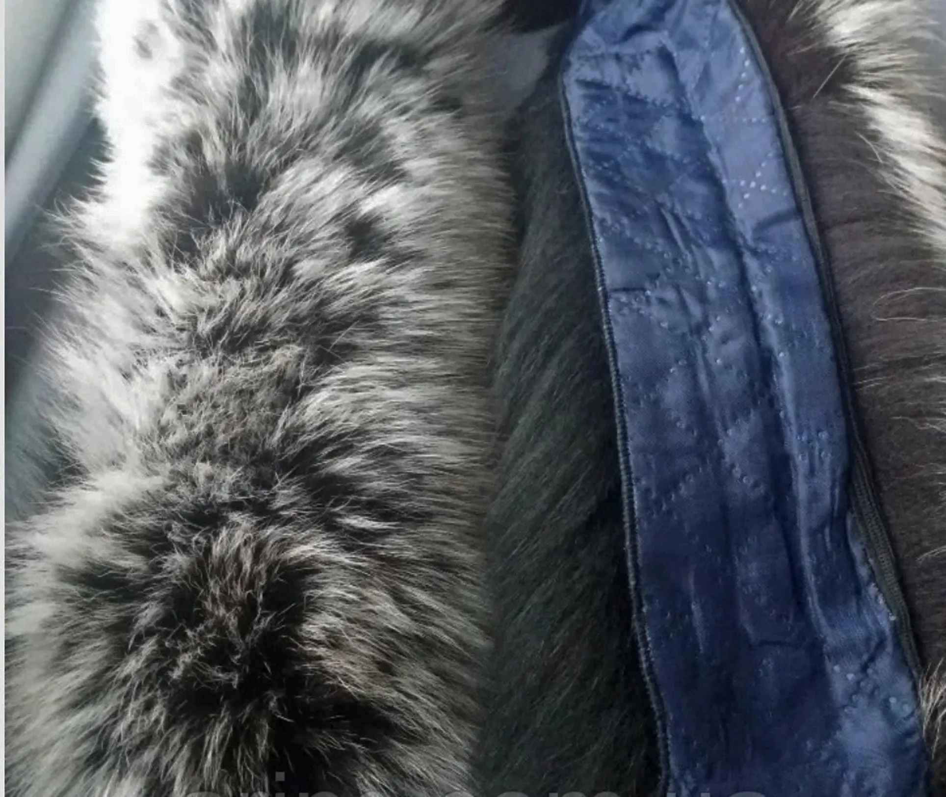 BY ORDER Fox (Tail) XXL Triple Real Fox Fur Trim Hood, Fur collar trim, Fox Fur Collar, Fur Scarf, Fur Ruff, Fur Jacket, Fur stripe, Real