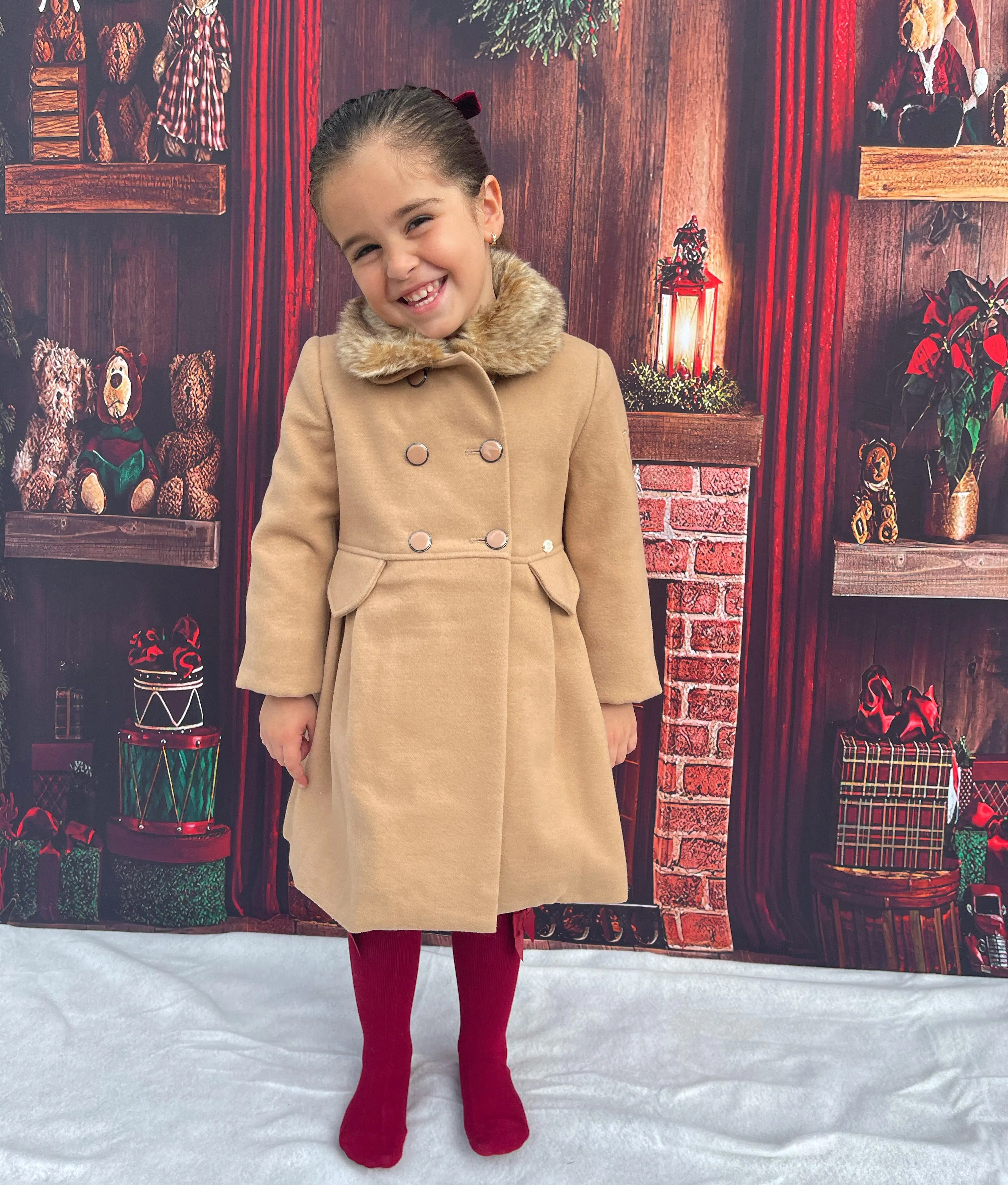 Camel Girls Coat