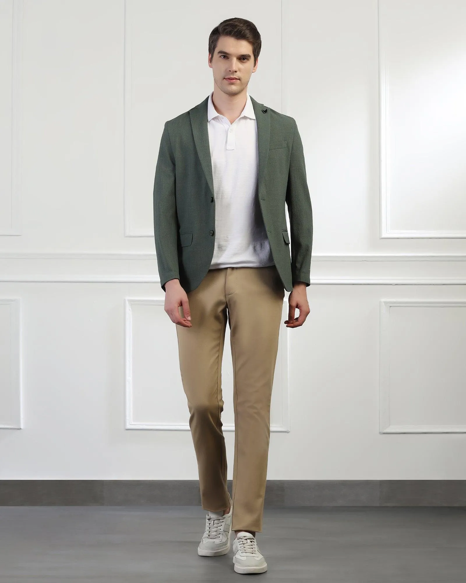 Stylish Green Check Blazer by Marcus