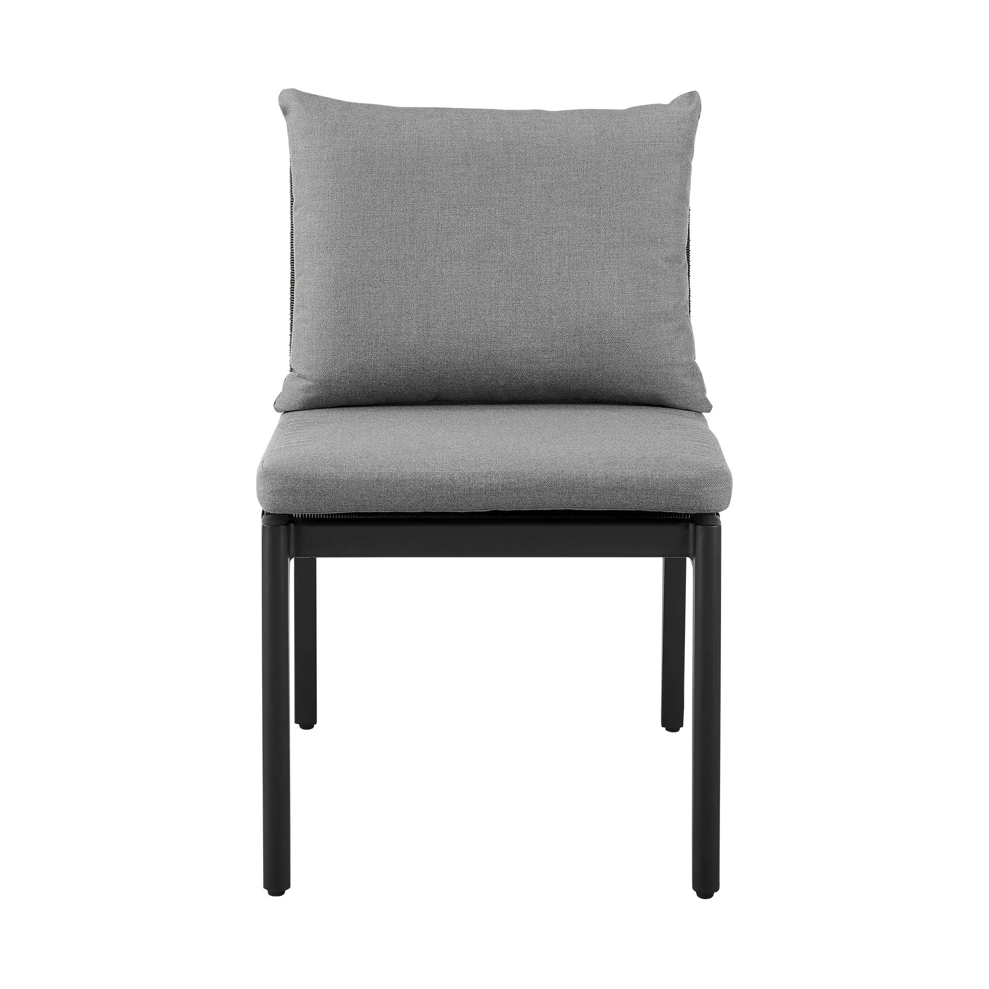 Cayman - Outdoor Patio Dining Chairs With Cushions (Set of 2) - Gray