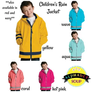 Children's New Englander Embroidered Monogram Rain Jacket