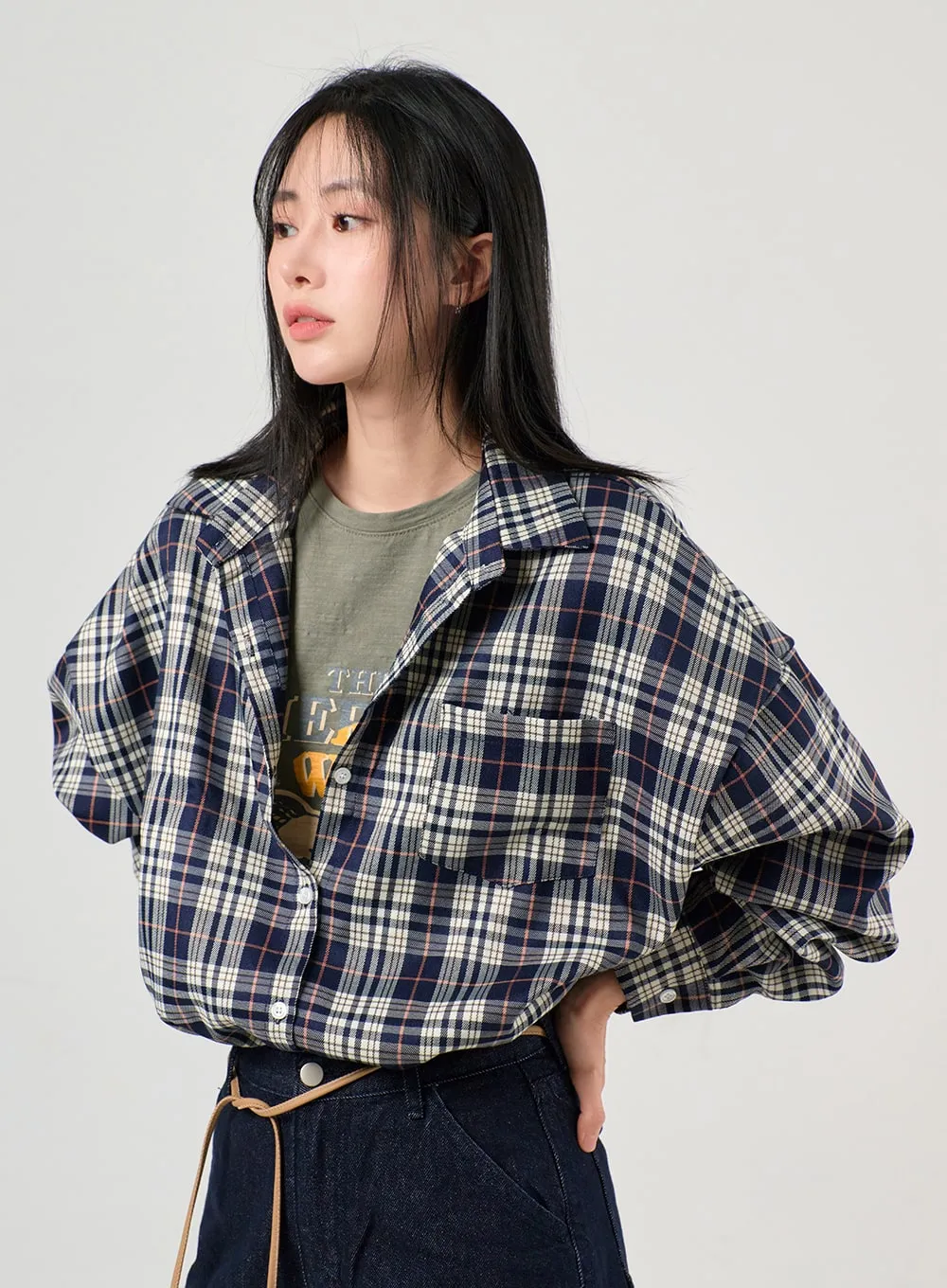 Collared Checkered Shirt OF406