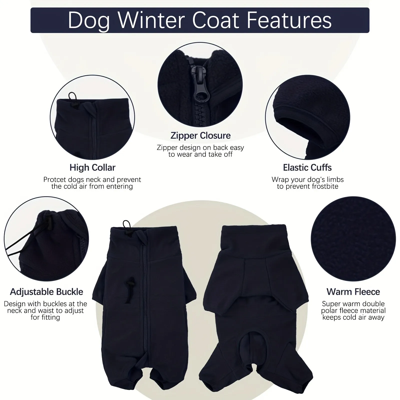 Cozy  Protective Dog Winter Coat for Outdoor Adventures