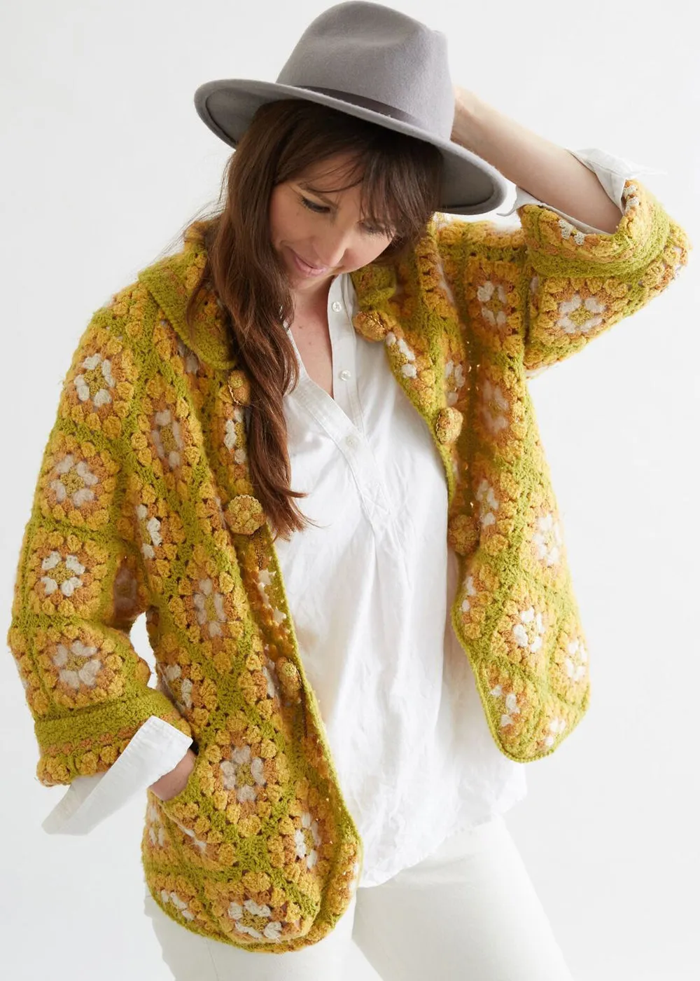 Crochet Granny Square Cardigan Pattern