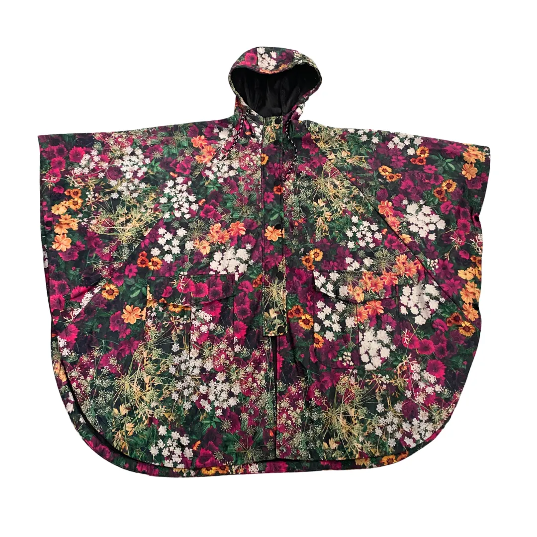 Desigual Poncho Raincoat Cape Floral Multicolour ONE SIZE