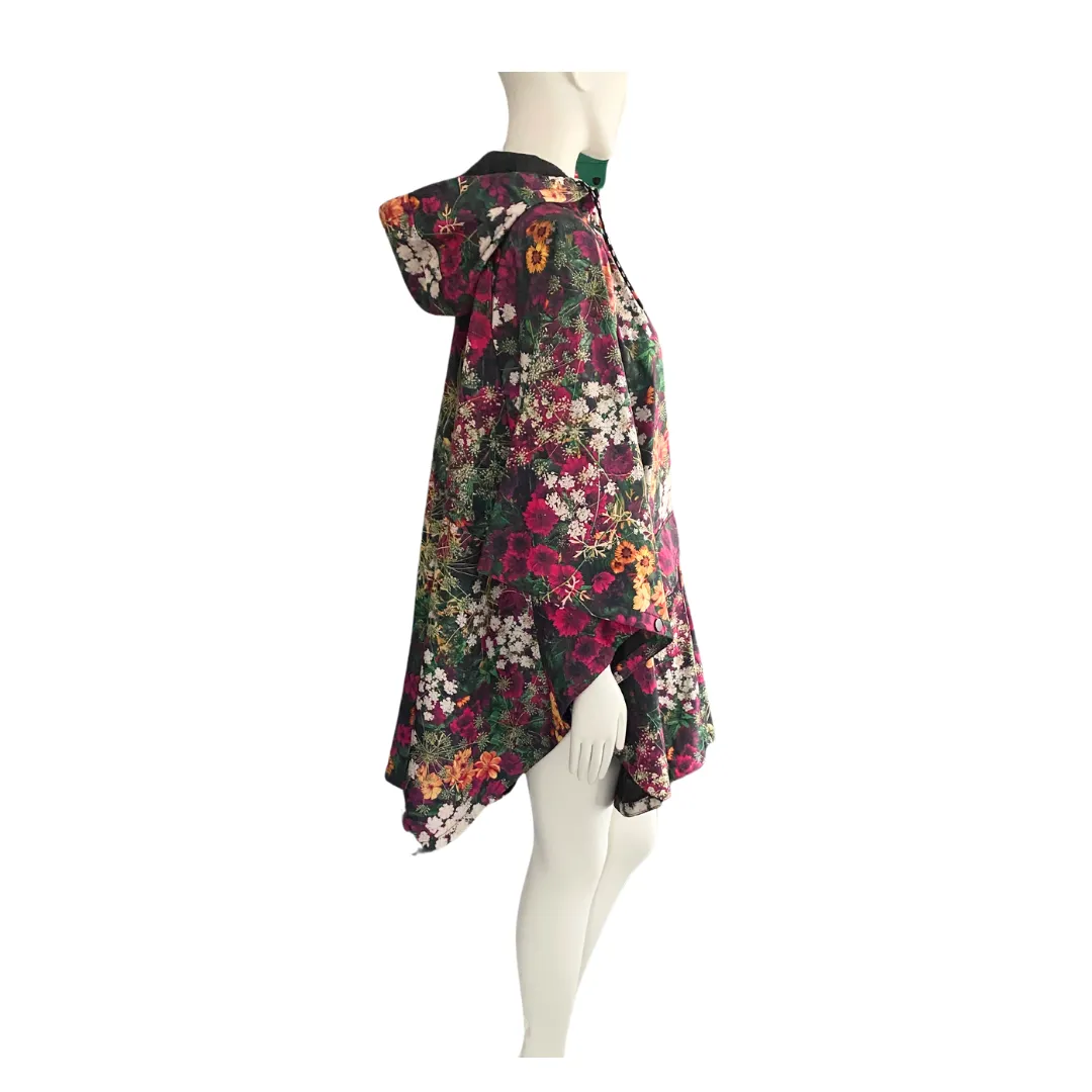 Desigual Poncho Raincoat Cape Floral Multicolour ONE SIZE