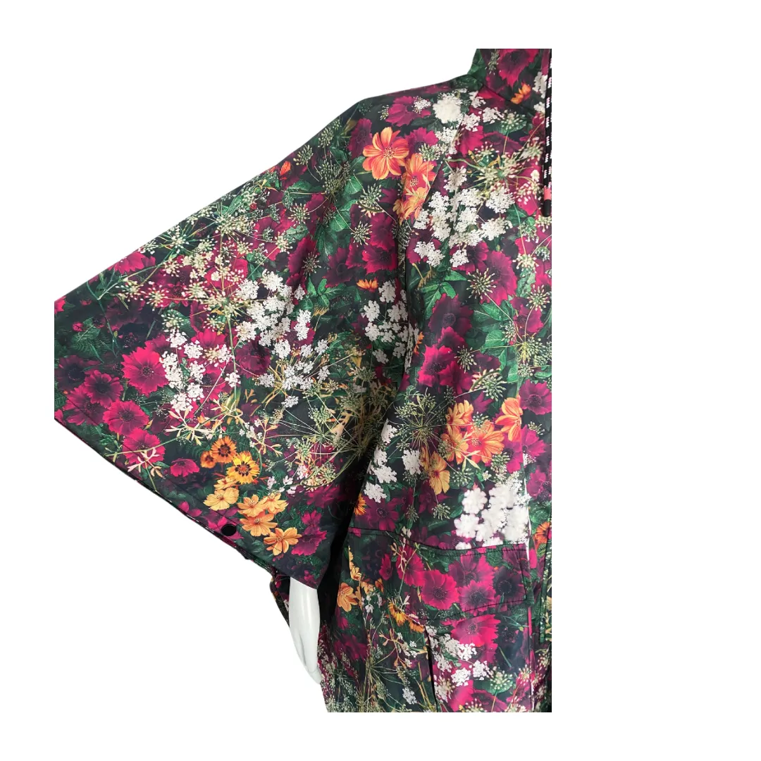 Desigual Poncho Raincoat Cape Floral Multicolour ONE SIZE