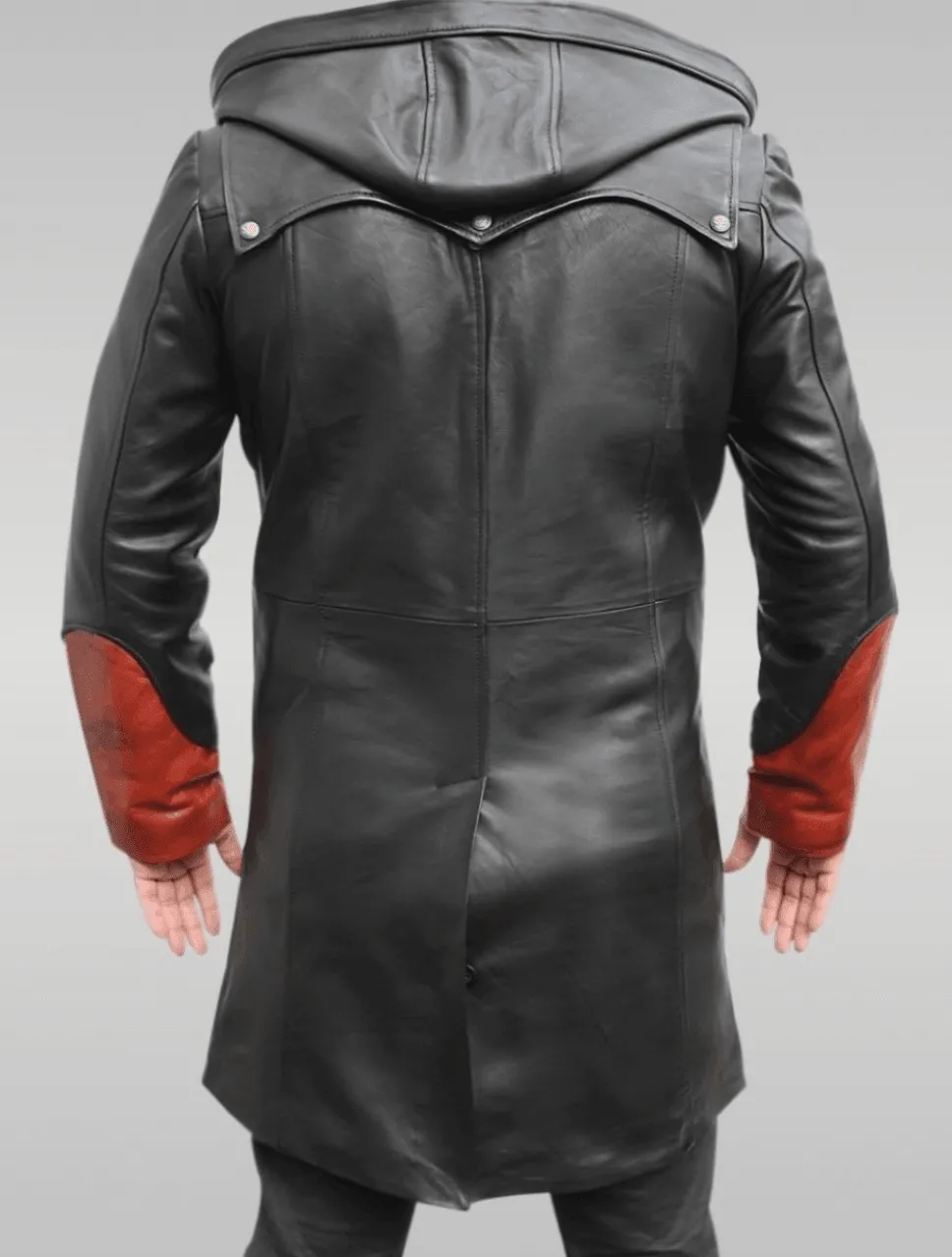 Devil May Cry Dante Jacket Black Leather Hooded Coat