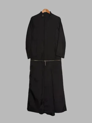 Dirk Bikkembergs winter 1996 black ballistic nylon three length coat - size 40