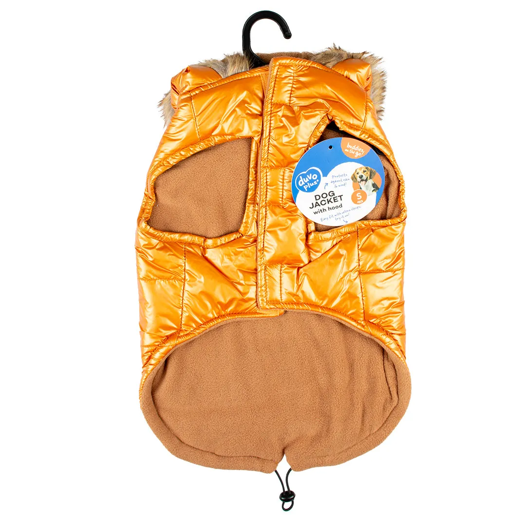 DOG JACKET PUFFER ORANGE GOLD