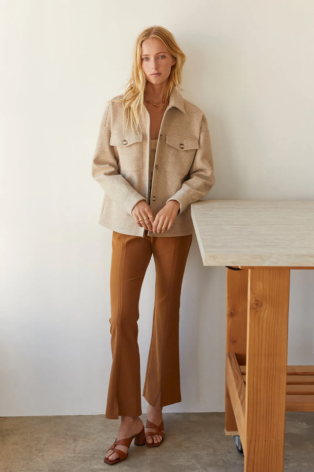 Double Pocket Beige Jacket