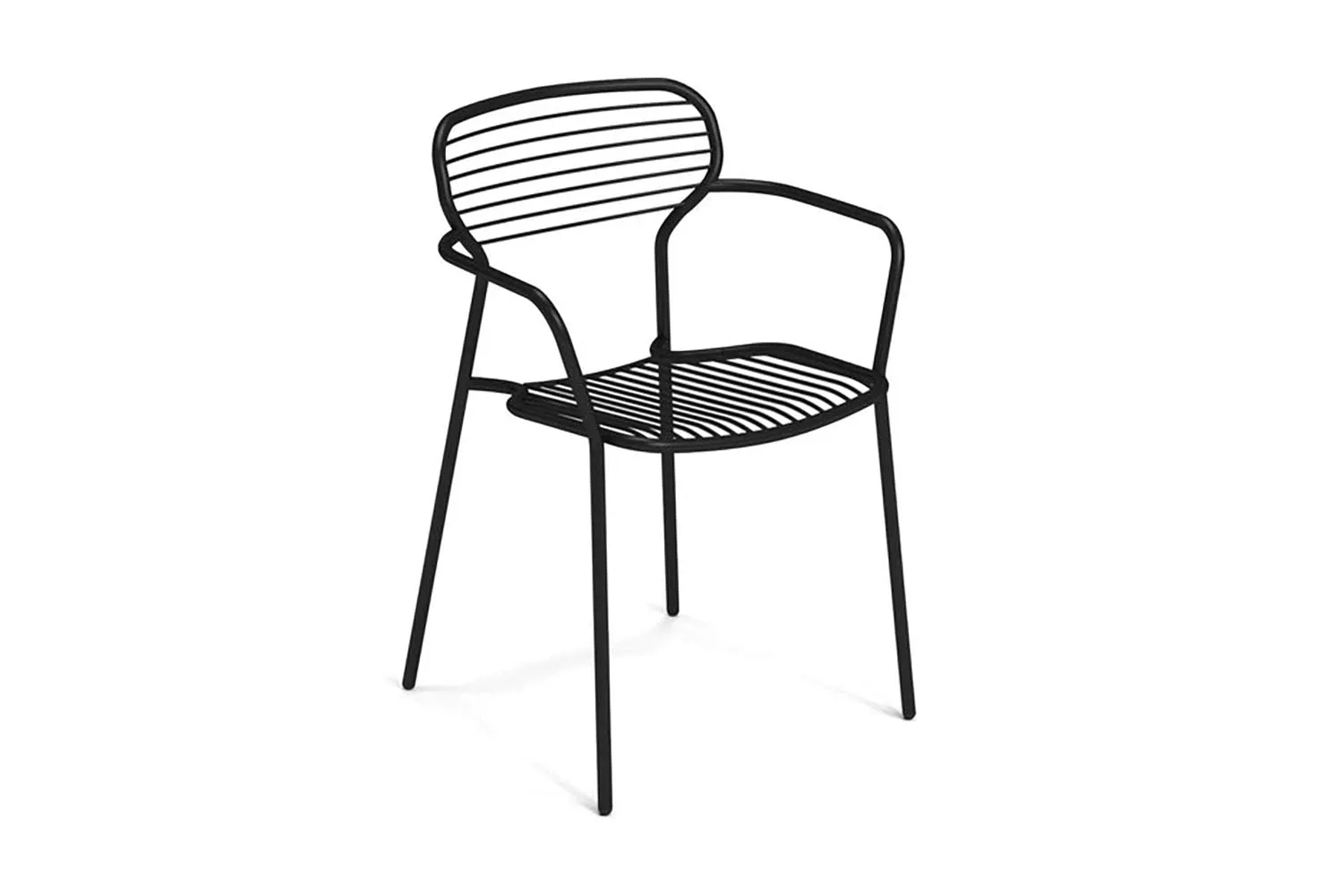 EMU Apero Stackable Steel Dining Arm Chair Set