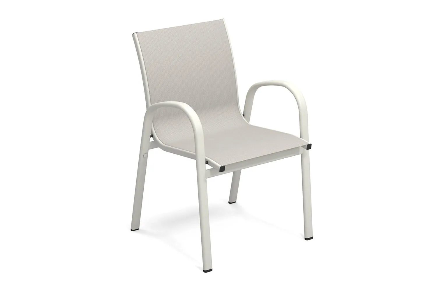 EMU Holly Stackable Aluminum Dining Arm Chair Set