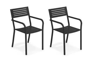 EMU Segno Stackable Steel Dining Arm Chair Set