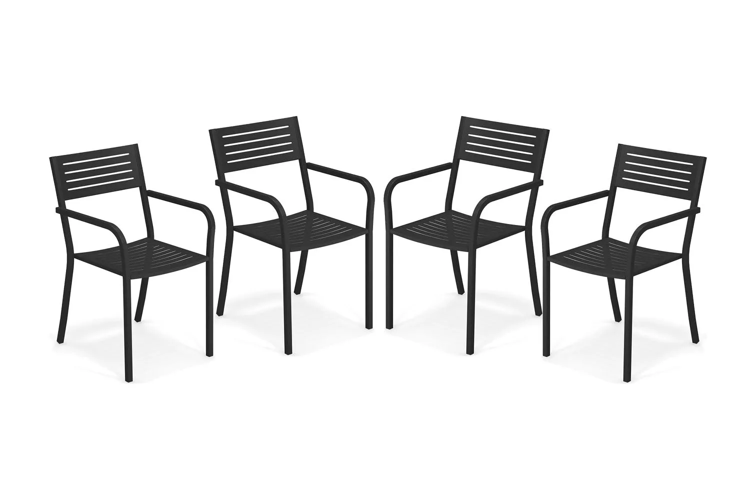 EMU Segno Stackable Steel Dining Arm Chair Set