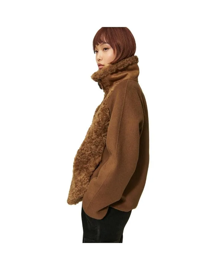 Faux Fur Wool Mix Coat