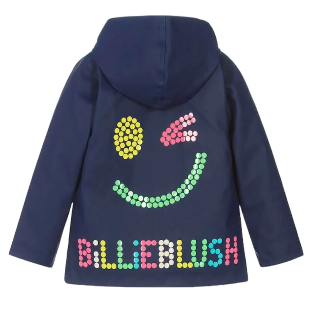 Girls Navy Rain Coat